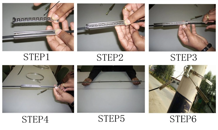 Hardware Fitting Arc-Shaped Anchor Clamp FTTH Accessories