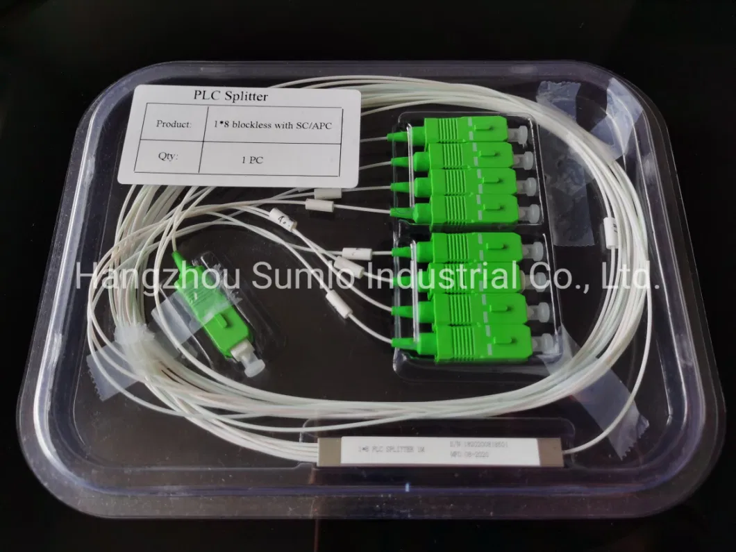 FTTH Optical Fiber 1X8 Micro Type PLC Splitter