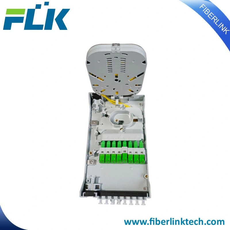 Indoor 1X8 FTTH Ftb Fdb Atb Lockable Flip Cover Fiber Optical Cable 8 Core Distribution Box Fiber Access Terminal Box for FTTX Network System