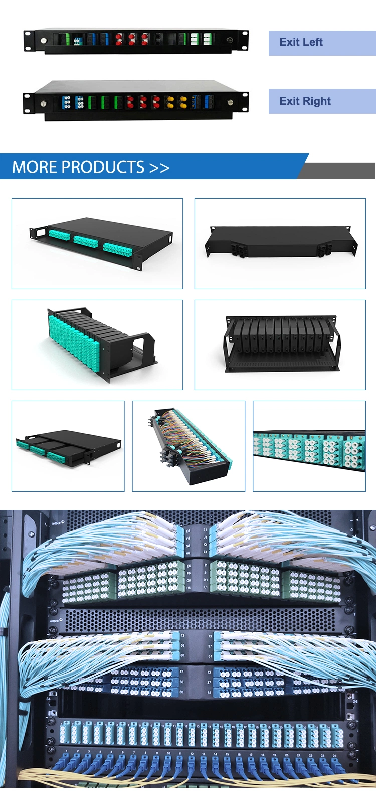 Necero Fiber Optic Equipment 12 Port Patch Panel