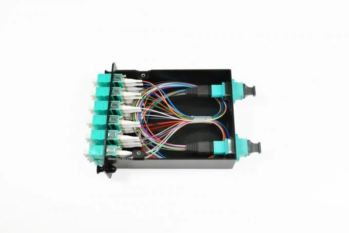 Optical Fiber SPCC Material MPO MTP Patch Cord Panel 19 Inch 1u 48/72/96/144 Fibers Cold Rolled Steel Sheet