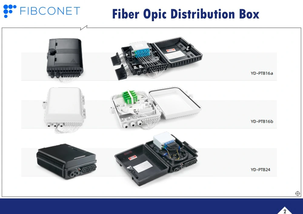 FTTX Fiber Optical Indoor Outdoor Distribution Box Optic Splicing Box with Adapter