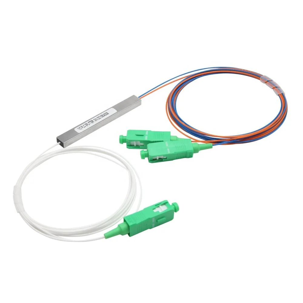 China Manufacturer PLC Splitter 1X4 with APC/Upc Connector 4 Way Fiber Optical Micro PLC Splitter