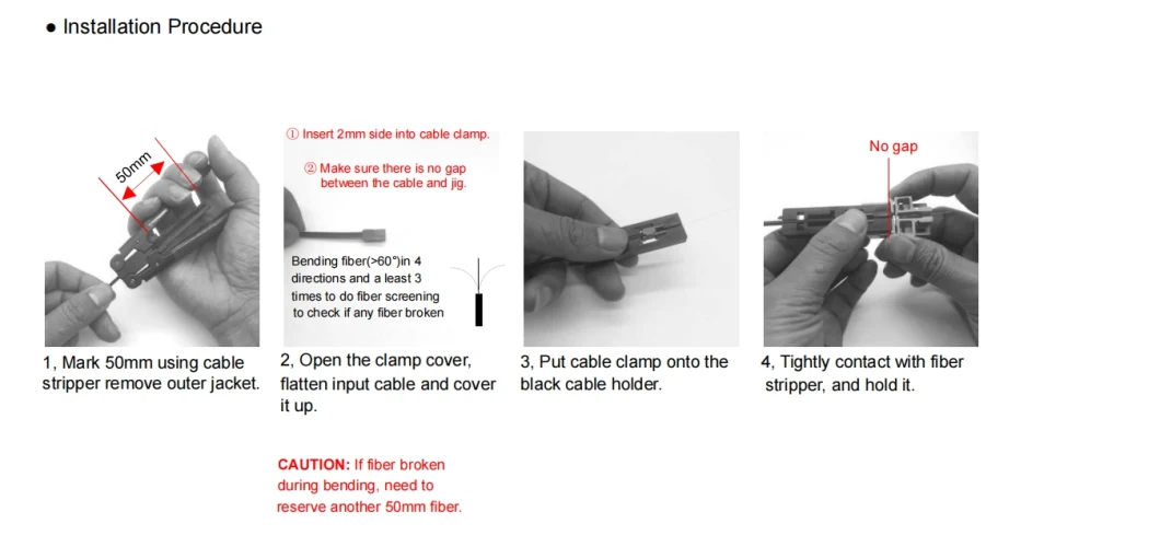 FTTH Connector Field Assembly Optic/Optical Sc/LC/APC Upc Fiber Fast Connector