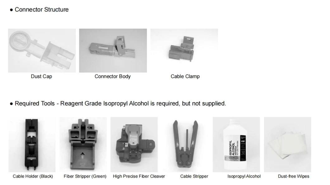 FTTH Connector Field Assembly Optic/Optical Sc/LC/APC Upc Fiber Fast Connector