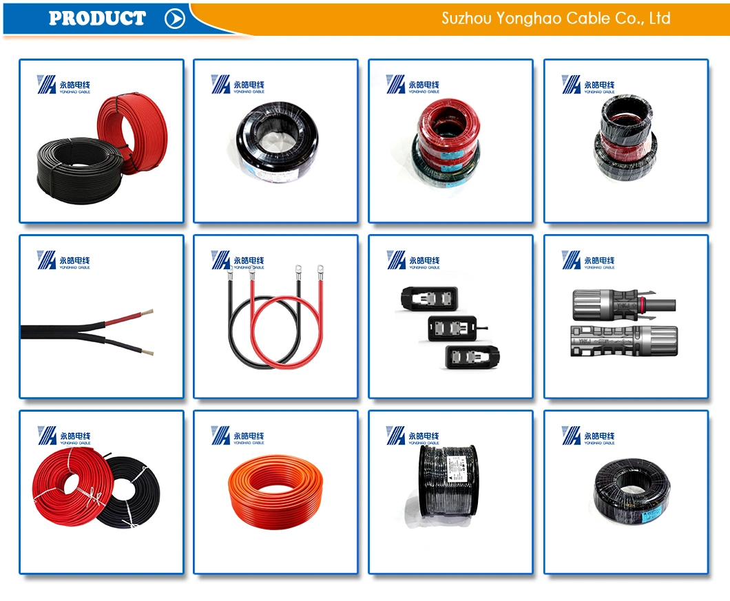 Waterproof XLPE Crosslinking Material Panel Special Connection Line PV1-F Photovoltaic DC Cable for Solar Power Stations