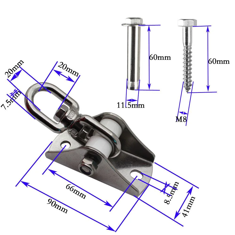 Outdoor Hardware Double Ring Type Swing Hook Hanging Chair Accessories Rotating Swing Sandbag Hanging