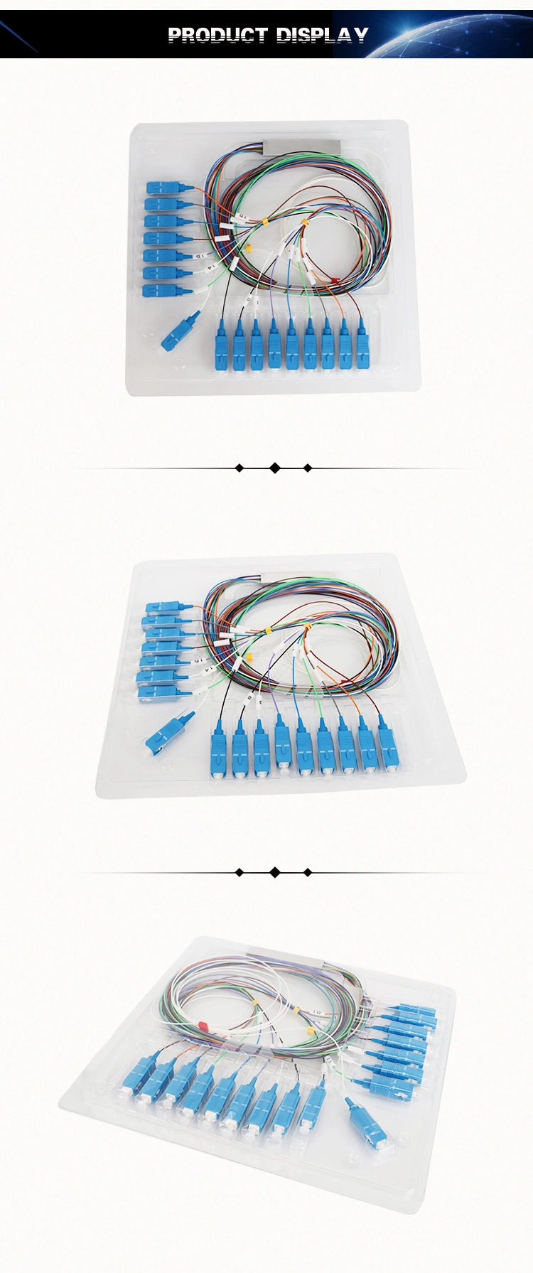 Mini Type Sm 1X16 Sc Upc APC Fiber Optic PLC Splitter