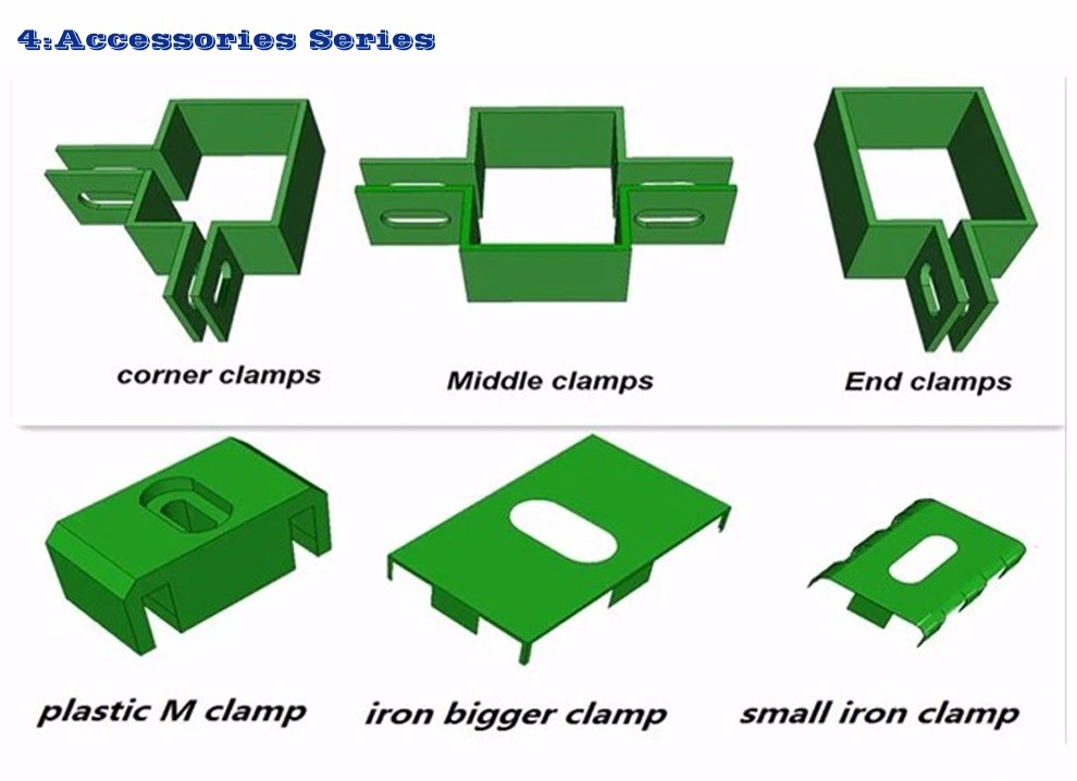 Fence Rectagular Post Clips/ Clamps for Wire Mesh Fence Post-End Clamps