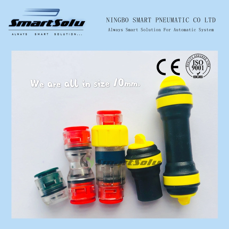 Plastic Straight Duct Fiber Optic Microduct 5mm to 20mm HDPE Air Blown Fiber Straight End Stop Reduction Gas Block Connector