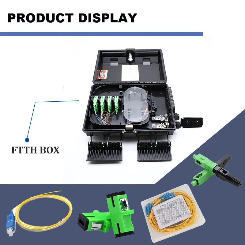 High Quality Indoor Outdoor FTTH 16 Ports Soliter Fiber Optic Distribution Termination Box with 1X16 Splitter