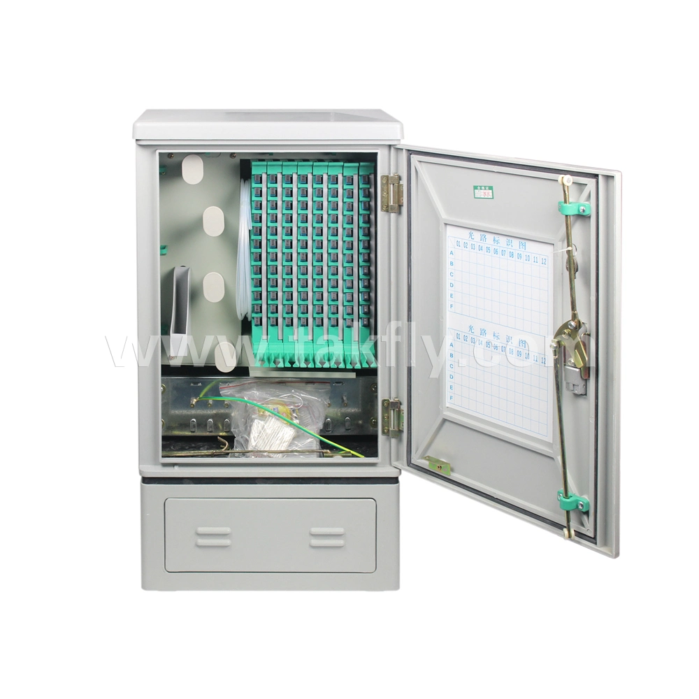 Waterproof IP65 288 Cores SMC Fiber Optic Cross Connect Cabinet