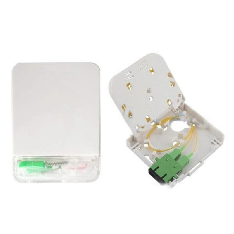 1 2 Core Single Port Small Indoor Plastic Fiber Optic Junction Box FTTH Indoor Joint Box Fiber Optic Terminal Box