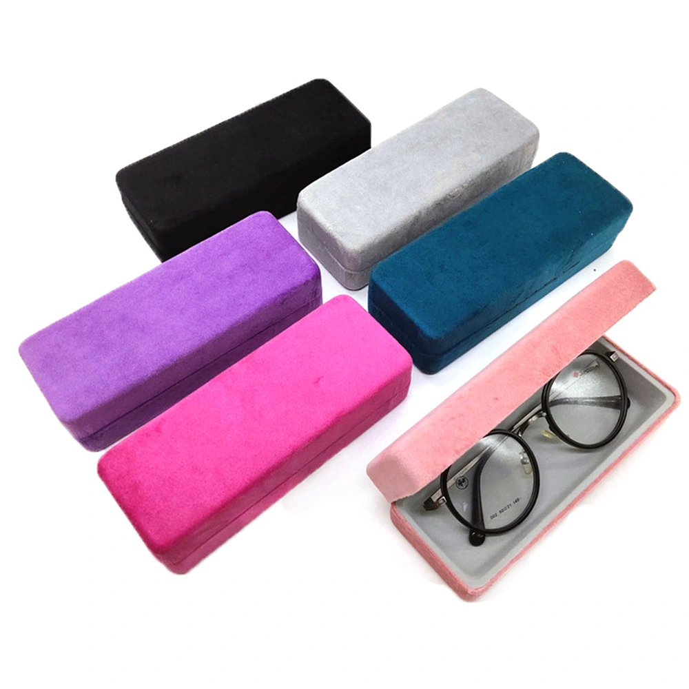 Fashion Big Velvet Metal Optical Glasses Cases Spectacle Sunglass Case