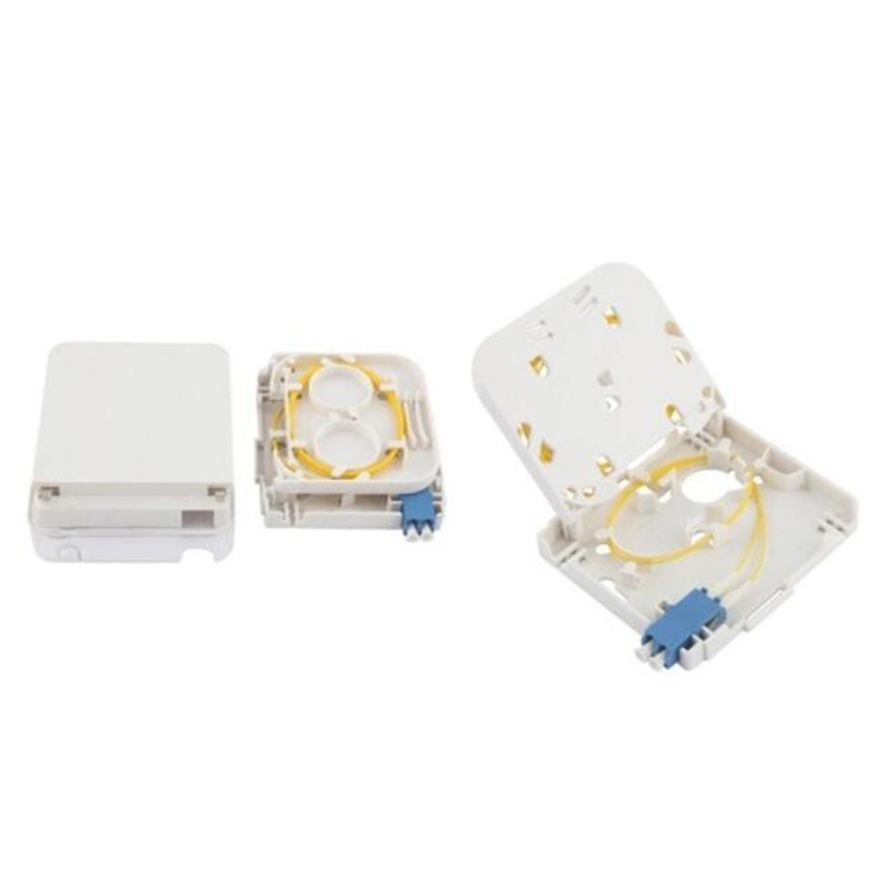 1 2 Core Single Port Small Indoor Plastic Fiber Optic Junction Box FTTH Indoor Joint Box Fiber Optic Terminal Box