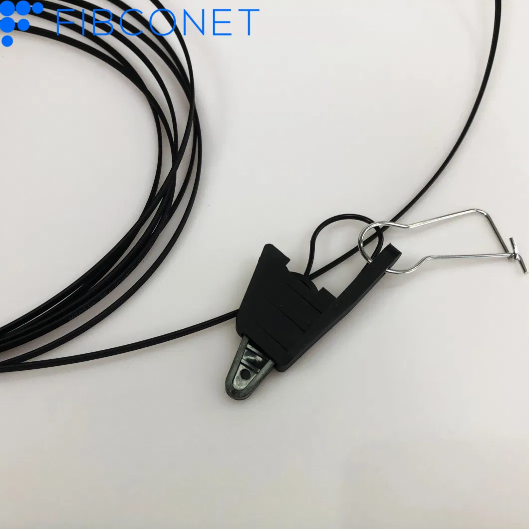 FTTH Drop Cable Clamp Hardware Overhead Cable Clamp Optical Flat Type Hook