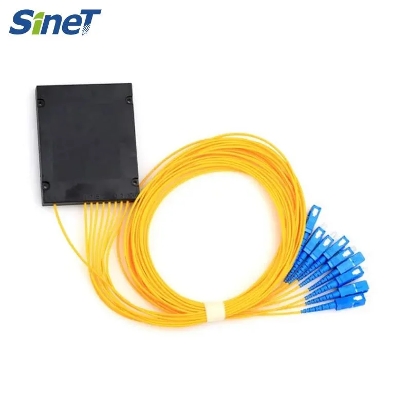 1X2 1X4 1X8 1X16 ABS Box Type Fiber Optic PLC Splitter FTTB/FTTH Sc/Upc Connector