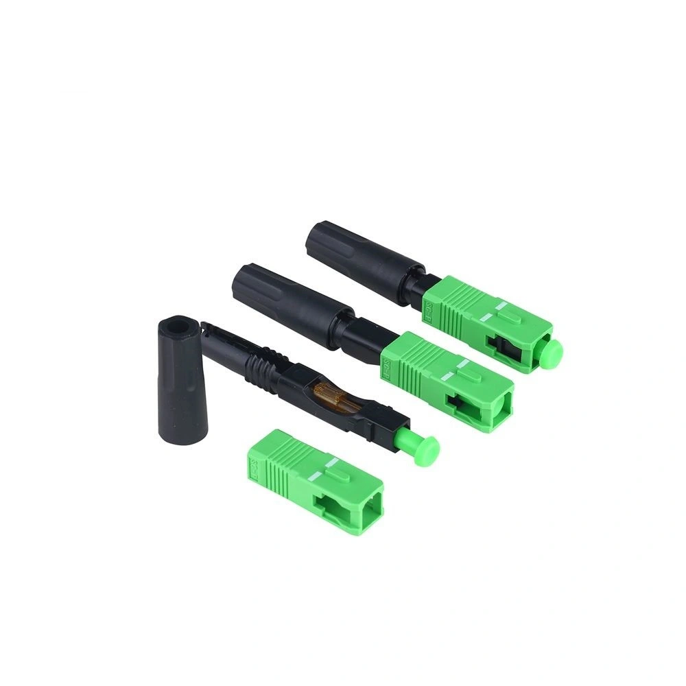 FTTH Sc/APC Quick Assembly Connector Sc Fiber Fast Connector 53mm Optical Mechanical Connector for Optic Cable Connection