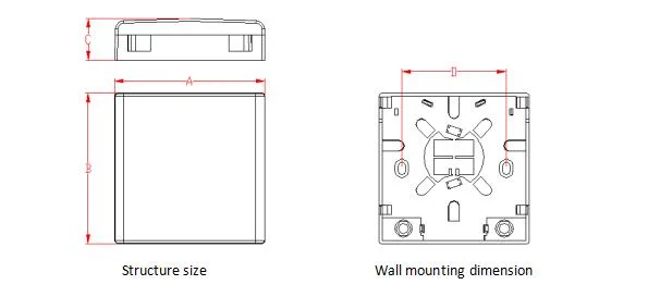 2 Ports Fiber Optic Termination Box