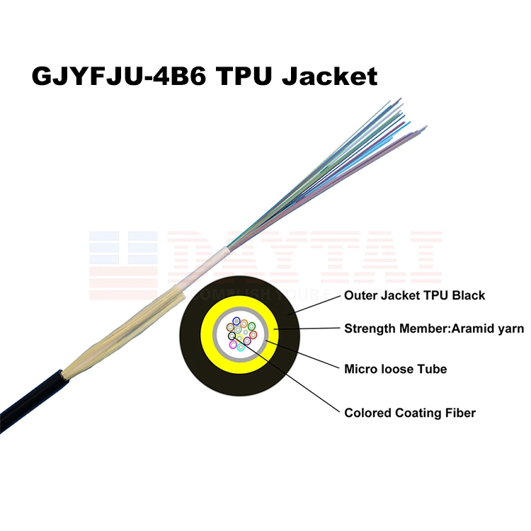 Cold-Resistant Itu-T G. 657A2 Fiber Bend Insensitive Communications Network ADSS Cable 8, 12, 16 ADSS Heavy Duty TPU Cable