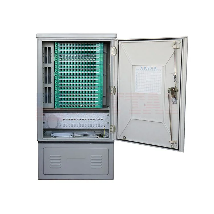 Outdoor 72 96 144 288 Core Fiber Optic Cross Connect Cabinet