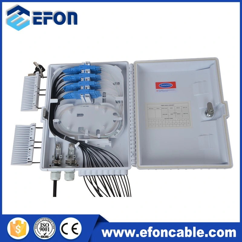 Hot Sale 16 Core Plastic FTTH Outdoor Fiber Optic Terminal Box