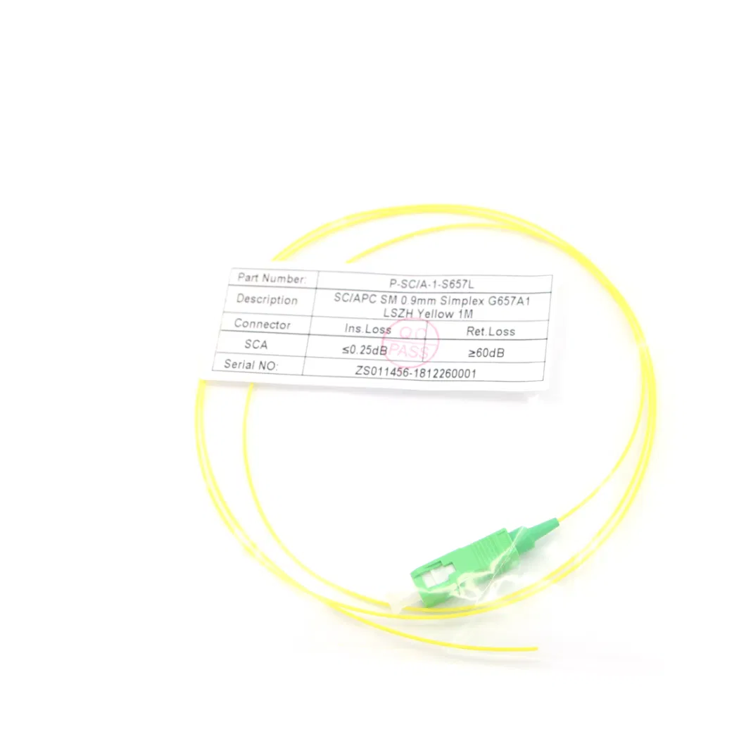 Sc/APC Fiber Optic Assembly Terminations