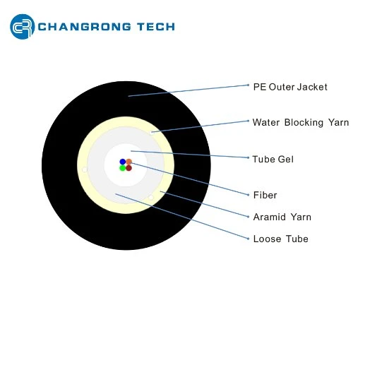 Aerial Optic Fiber Cable with Single Jacket Installation