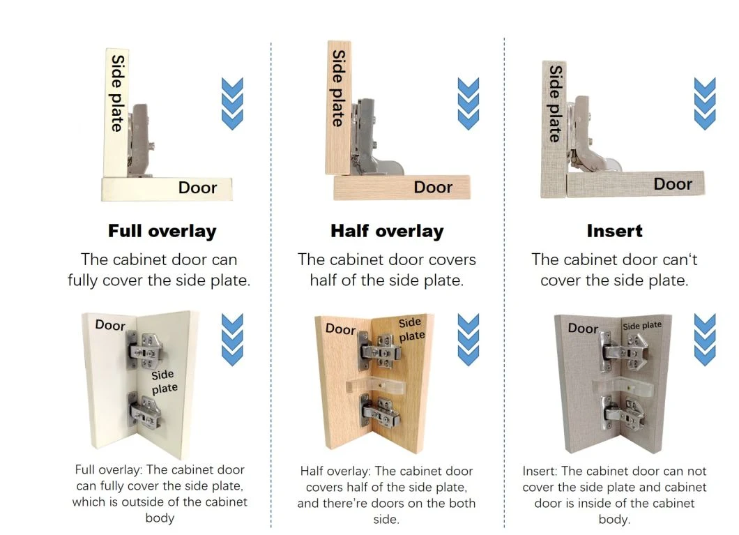 Stainless Steel Concealed Cross European Folding Door Hinge for Furniture Hardware Wardrobe