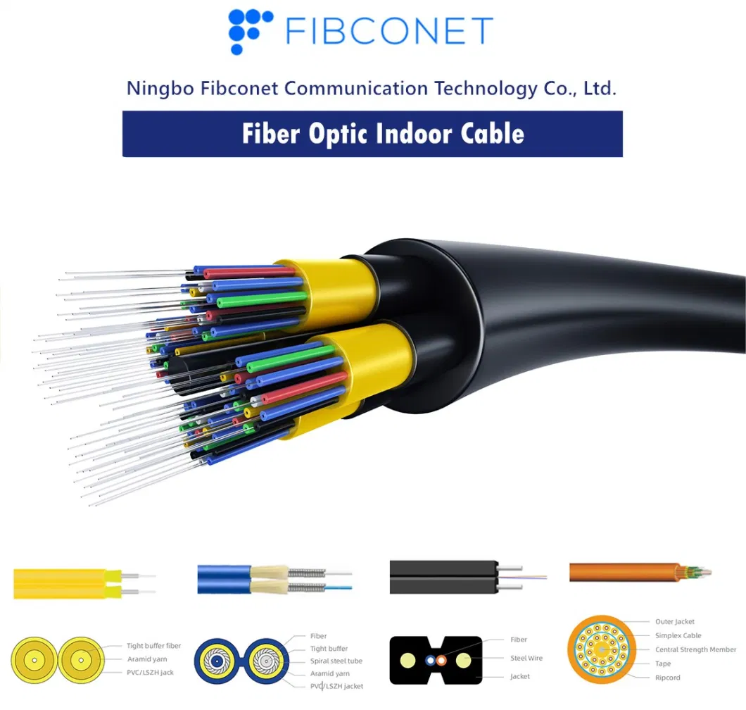 FTTX 1 2 4 Core G657A1 G657A2 GJXFH Gjxh Singlemode Fiber Optic Drop Cable