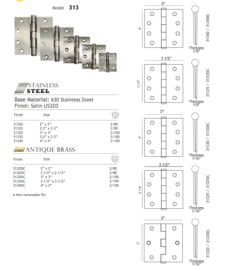 Stainless Steel Concealed Cross European Folding Door Hinge for Furniture Hardware Wardrobe