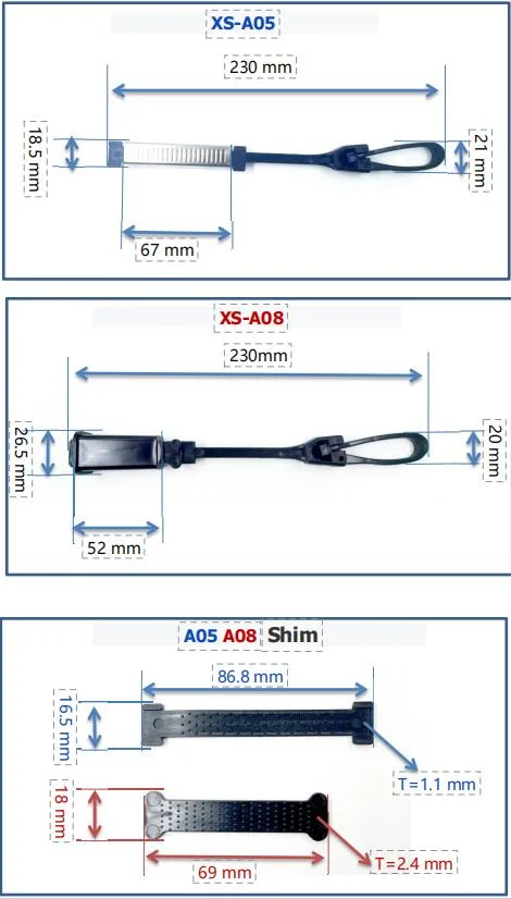 Xs-A08 Fiber Optic Cable Clamp Holder Durable Nylon Fiber Optic Cable Clamp Flexible Lead-in Cable Clamp