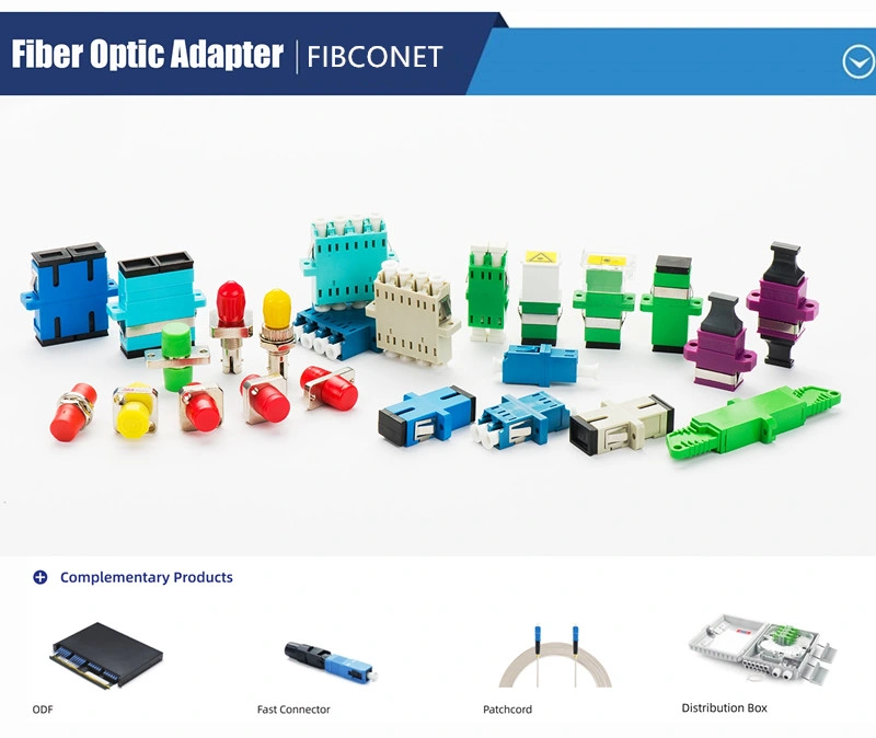 MPO/Mu/MTRJ Fiber Optic Adapter Metal Simplex Sc/LC/FC/St Fiber Optic Adapter