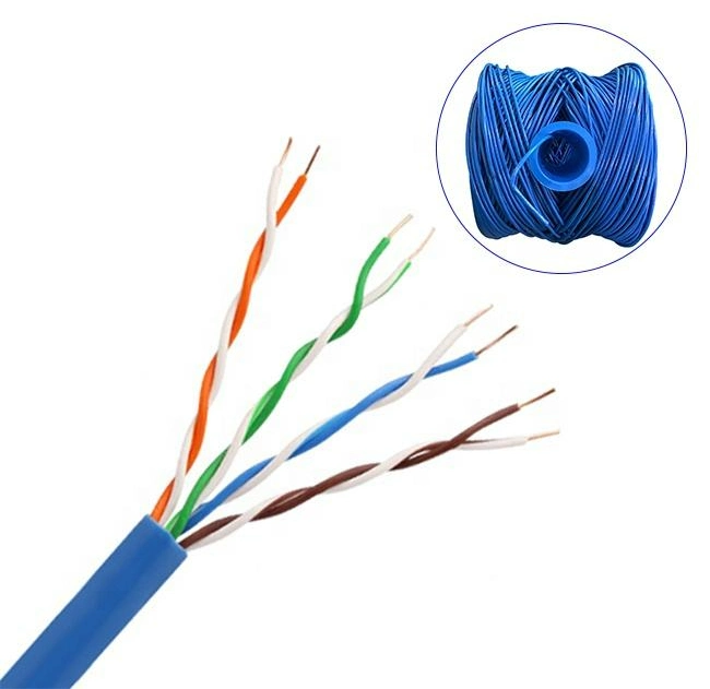 At5e 24AWG 4 Pairs Solid Bare Copper UTP and STP Double Jackets Underground Waterproof Outdoor Cable