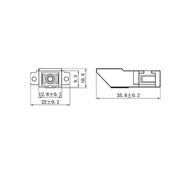 Sc APC Sx Inner Shutter Avoid Laser Fiber Optic Adapter with Flange