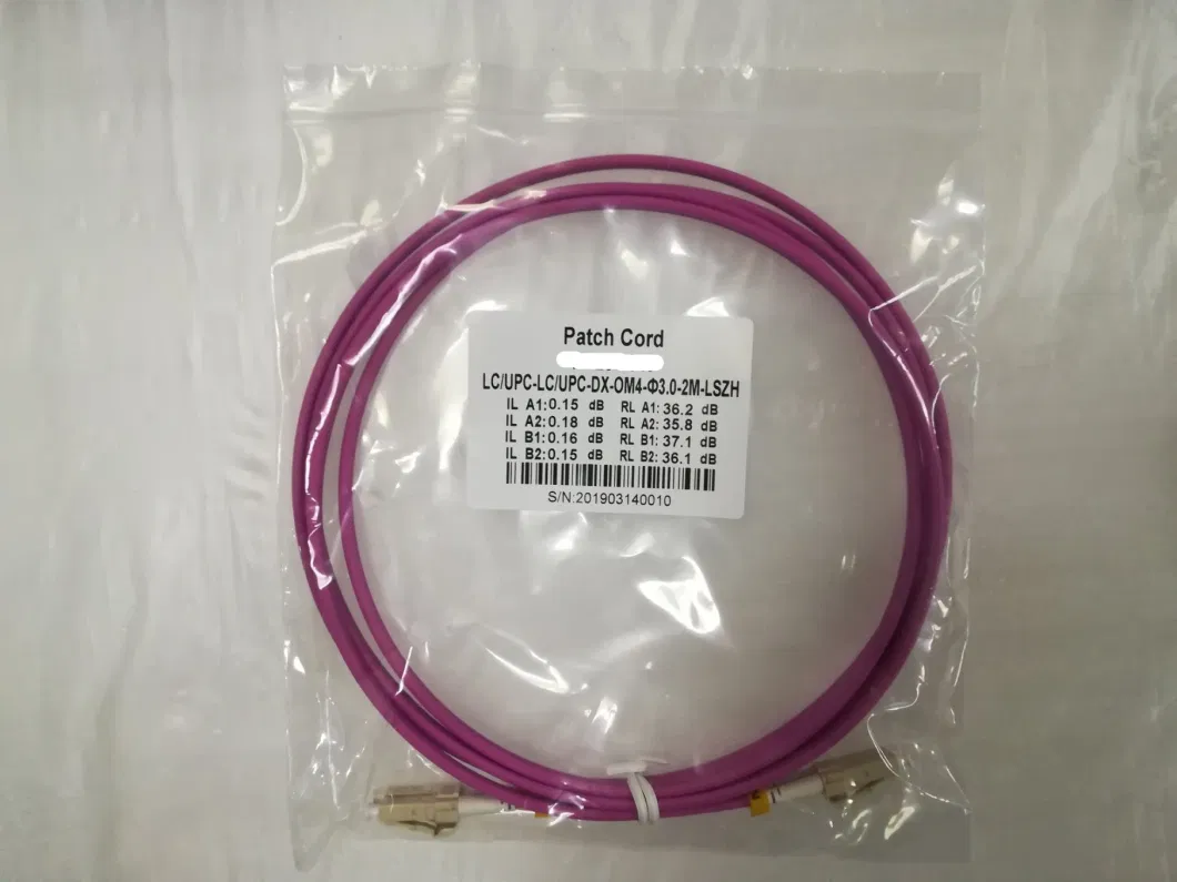 FTTH Fiber Cable LC Connector Fiber Optic Jumper Patch Cord