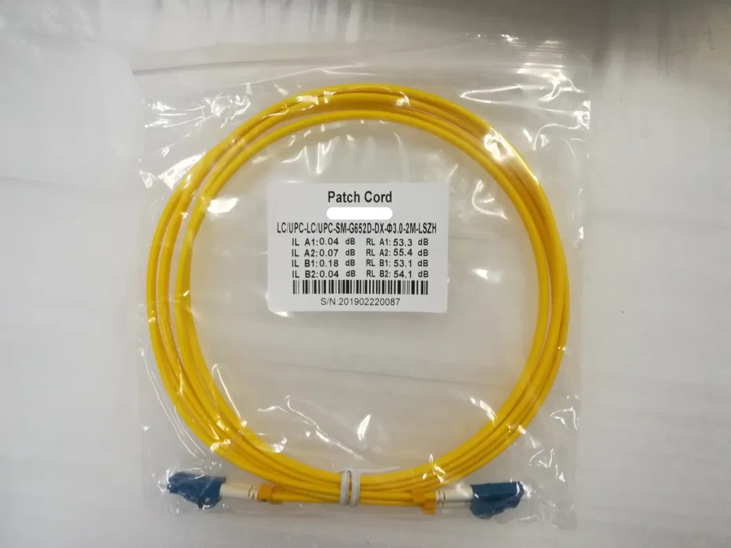 FTTH Fiber Cable LC Connector Fiber Optic Jumper Patch Cord