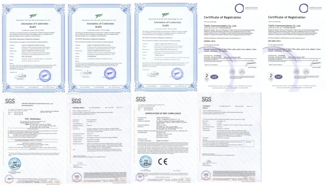 Sc, FC, LC, St Sm or mm Fiber Optic Connector