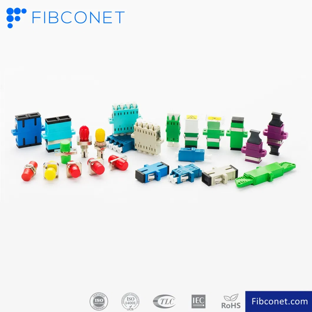 FTTH Fiber Coupler Adaptor FC to FC APC Sm Sx Fiber Optic Adapter Without Flange