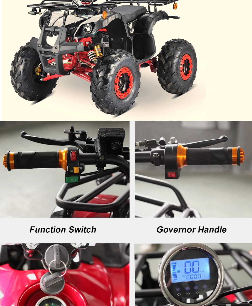 Wholesale 4X4 Four-Wheeled Axle Drive ATV Electric Quad Bike Adults