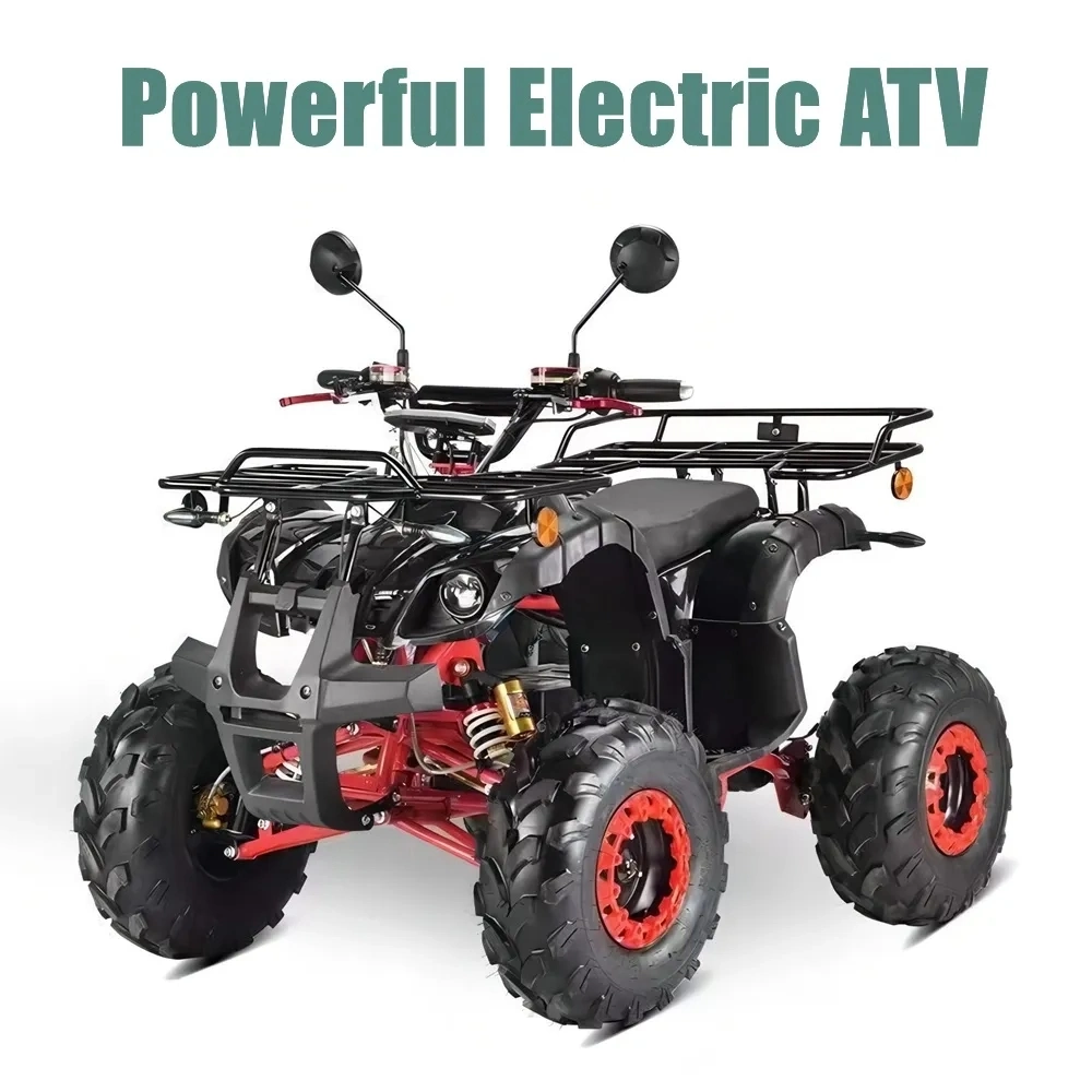 China Import 2000W Powered Shaft Drive 4 Wheeler off Road Quad Bike Buggy 4X4 4 Wheeler Electric ATV for Adults