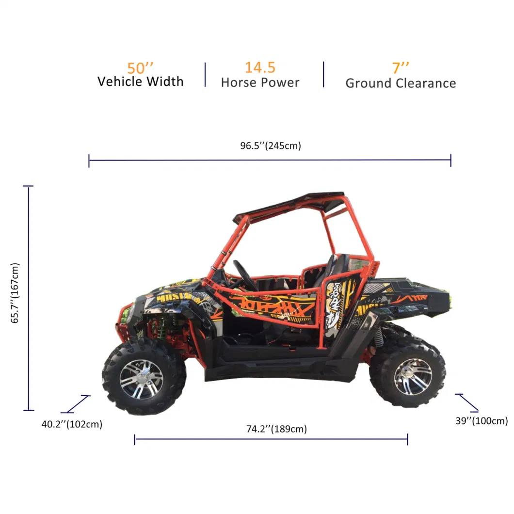 Road Legal Quad All Terrain Vehicle 250cc off Road Dune Buggy ATV UTV