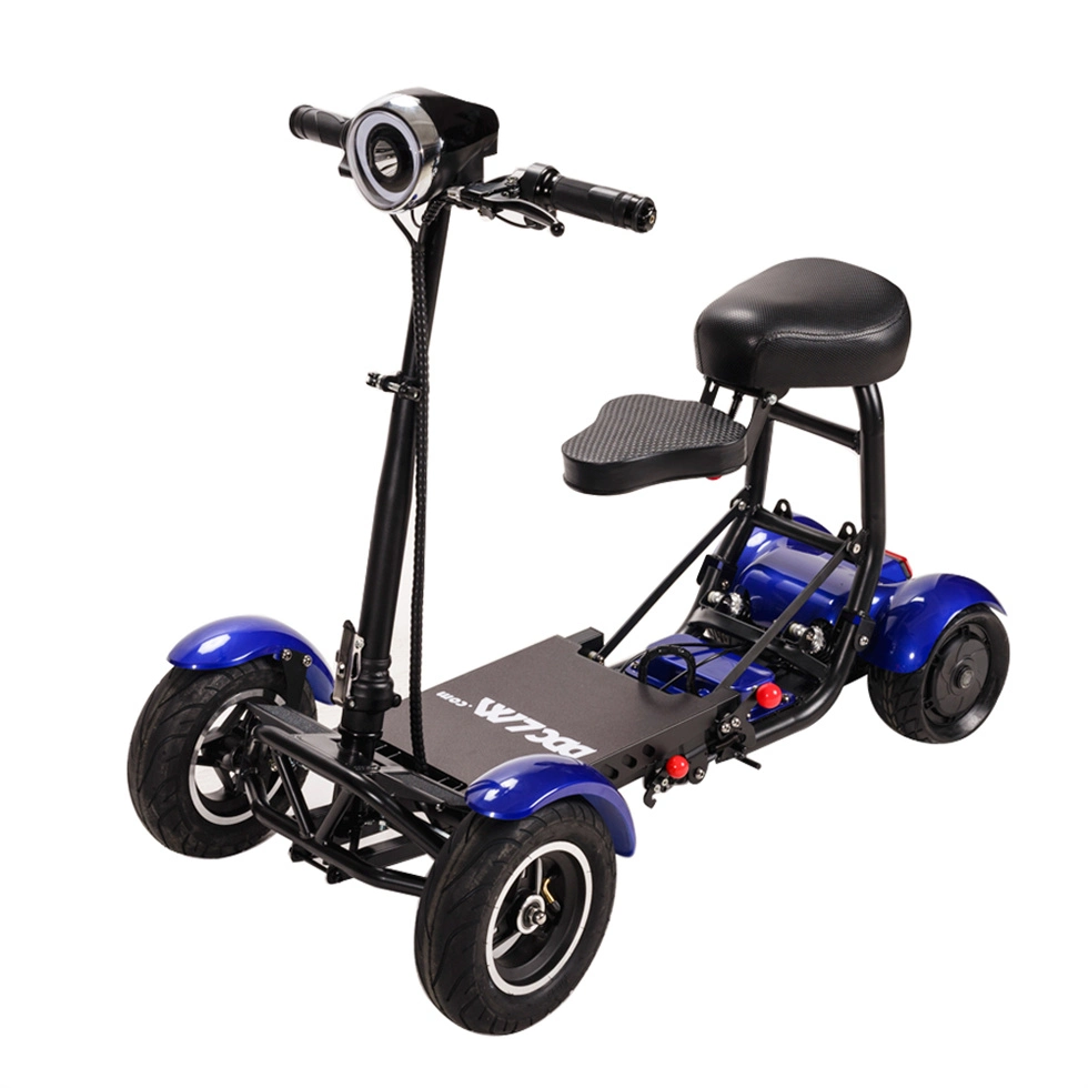 Standing Electric Bike with Golf Bag Holder 4 Wheel Golf Cart Mobility Scooter