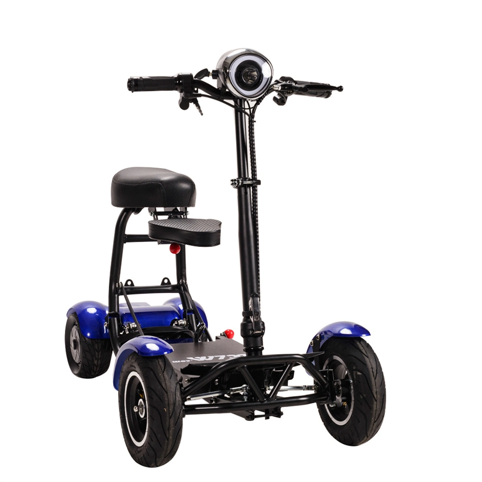 Standing Electric Bike with Golf Bag Holder 4 Wheel Golf Cart Mobility Scooter