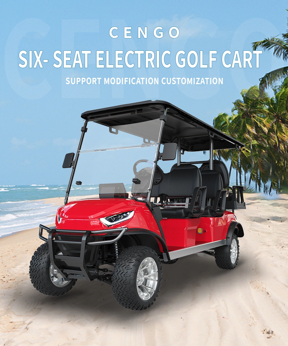 4+2 Seats Lifted Offroad Electric Hunting Golf Cart Buggy for Sale