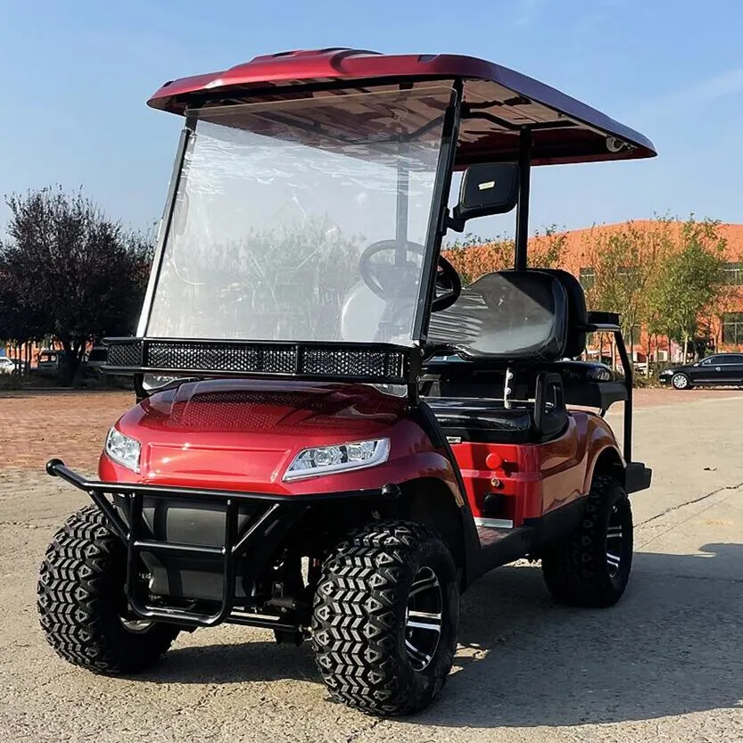 2+2 Electric Golf Cart, Electric Sightseeing Cart, All-Terrain off-Road Vehicle Battery-Powered Hunting Cart Factory Direct Sales Golf Cart