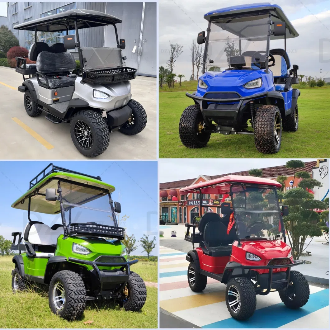 2+2 Electric Golf Cart, Electric Sightseeing Cart, All-Terrain off-Road Vehicle Battery-Powered Hunting Cart Factory Direct Sales Golf Cart