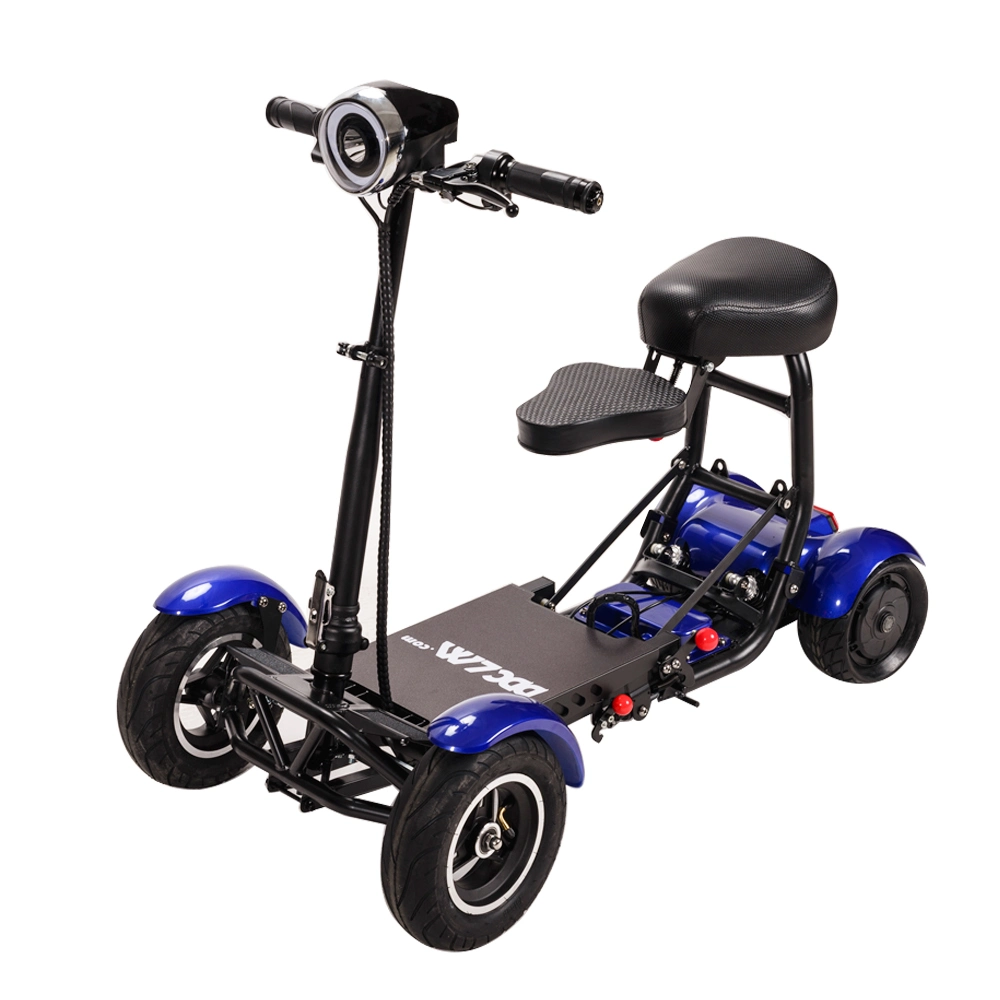 Standing Electric Bike with Golf Bag Holder 4 Wheel Golf Cart Mobility Scooter