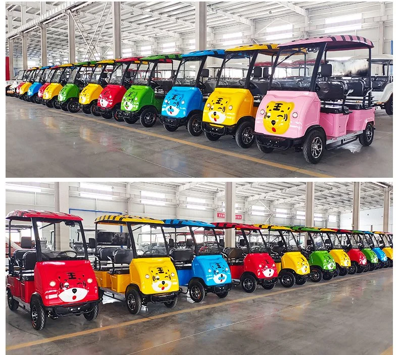 2+2 Electric Golf Cart, Electric Sightseeing Cart, All-Terrain off-Road Vehicle Battery-Powered Hunting Cart Factory Direct Sales Golf Cart