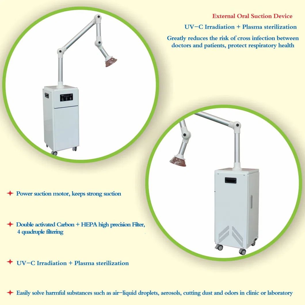 Easily Solve Harmful Substances External Oral Dental Suction Machine